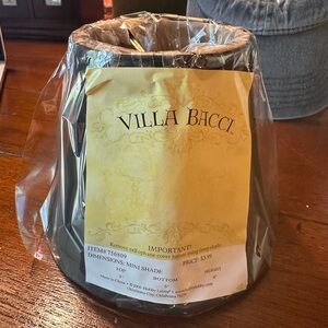 Hobby Lobby Black Mini Lamp Shade with Villa Bacci Label